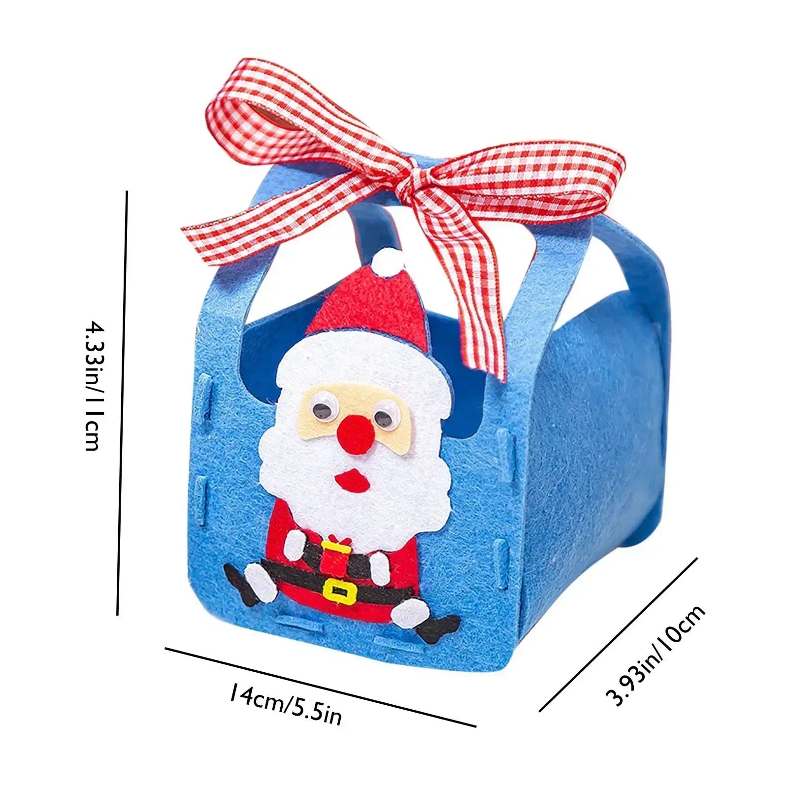 Boîte cadeau de Noël bricolage pour enfants, sac à bonbons, artisanat fait à la main, jouet, sac à main, matériaux de décoration de Noël, kits, jouets pour enfants