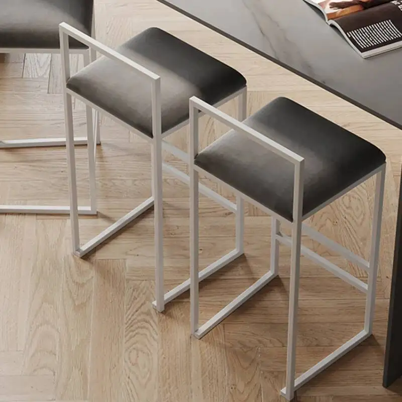Modern Dining Bar Chairs Kitchen Luxury Make Up High Bar Chairs Reception Desk Taburete De Cocina Alto Home Furniture YY50BC