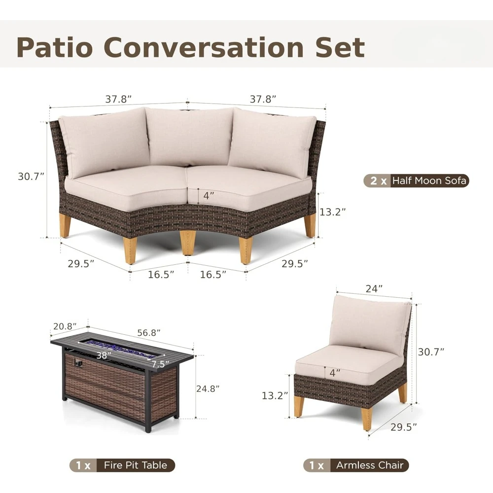 Outdoor Patio Conversation Set with 56