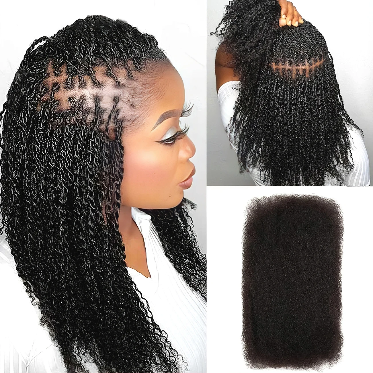 Brazilian Afro Kinky Bulk Human Hair For Braiding Hair Bundle No Weft Afro Kinky Bulk Braiding Hair Extensions