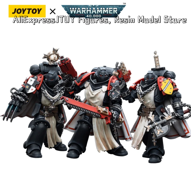 [IN STOCK] JOYTOY 40K 1/18 Action Figures Toys Black Templars Serices Squad Anime Collection Military Model Free Shipping