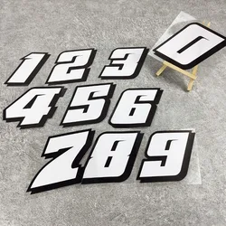 1PC JDM Motorcycle Number Sticker Waterproof for Motorbike Fuel Tank Helmet Electric Scooter Decoration 0 To 9 Vinyl Decals