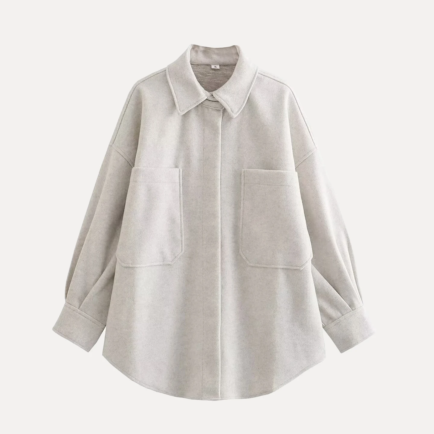 معطف Ele Summer 2025 للسيدات من الصوف الناعم مع مجموعات كبيرة فضفاضة تناسب Ele Personali Commute Sle Long Sve