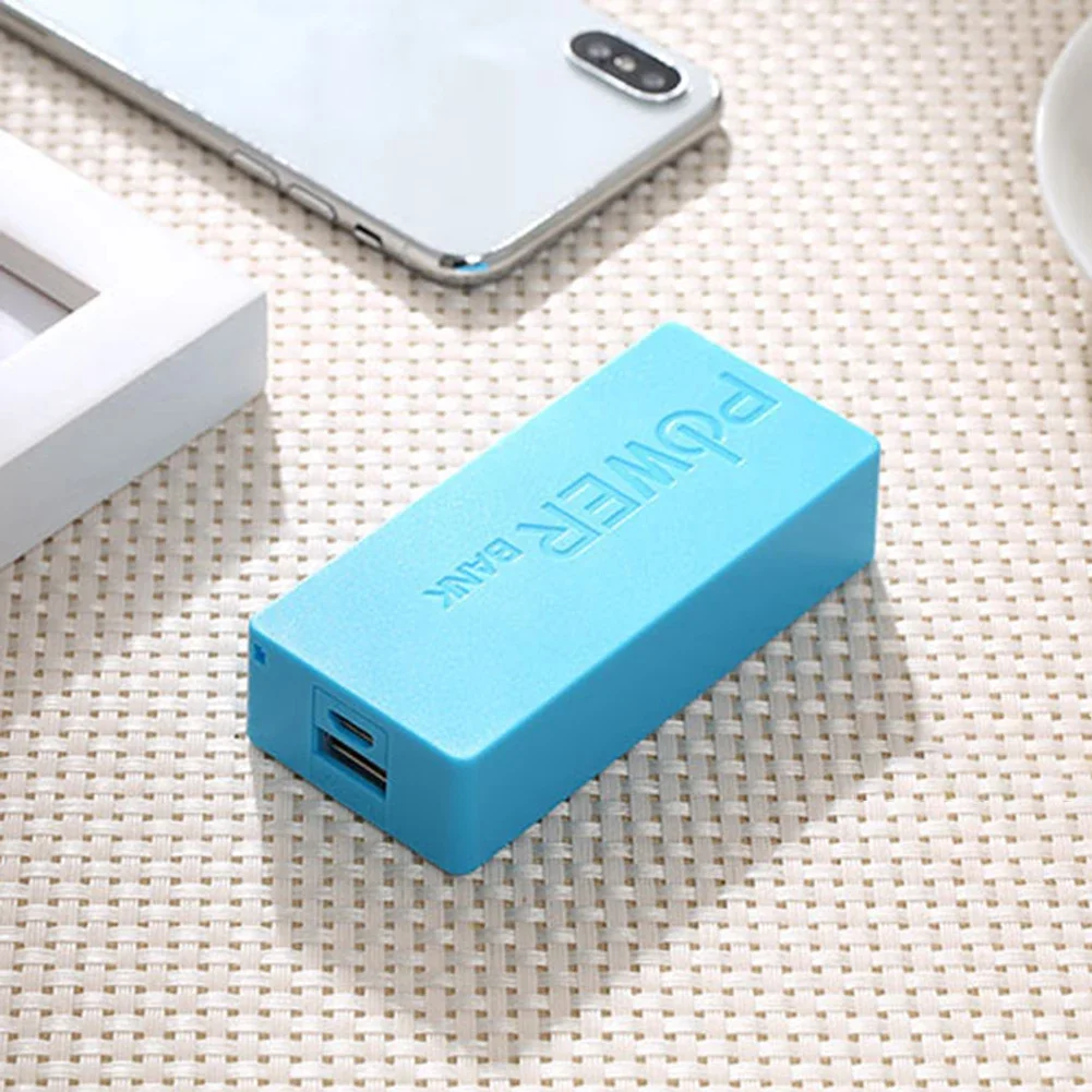 Accessorie Mobile Power Housing Pink/yellow/green Power Bank Shell 2 Sections Assembly Kit Black/white/blue Diy Sleeve