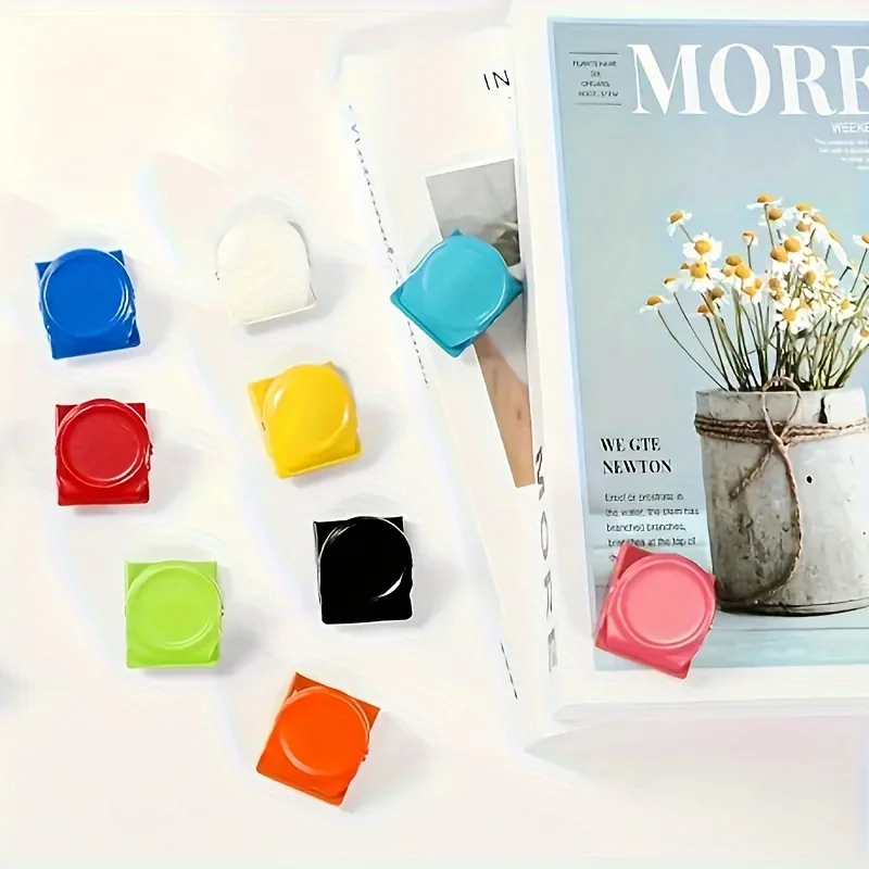 Mixed colors 2PCS Multicolor Magnetic Clips Multi-purpose Document Organizer Fridge Desk Home Kitchen Accessories