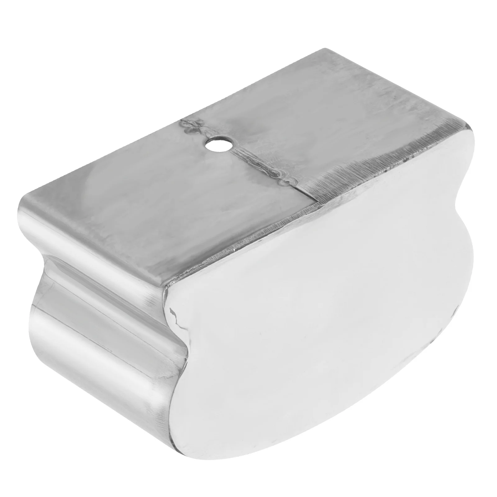 Tapa de extremo de pasamanos de acero inoxidable plateado, pieza de repuesto para escalones de escalera, Protector de tubo de pasamanos, accesorios de tapas finales