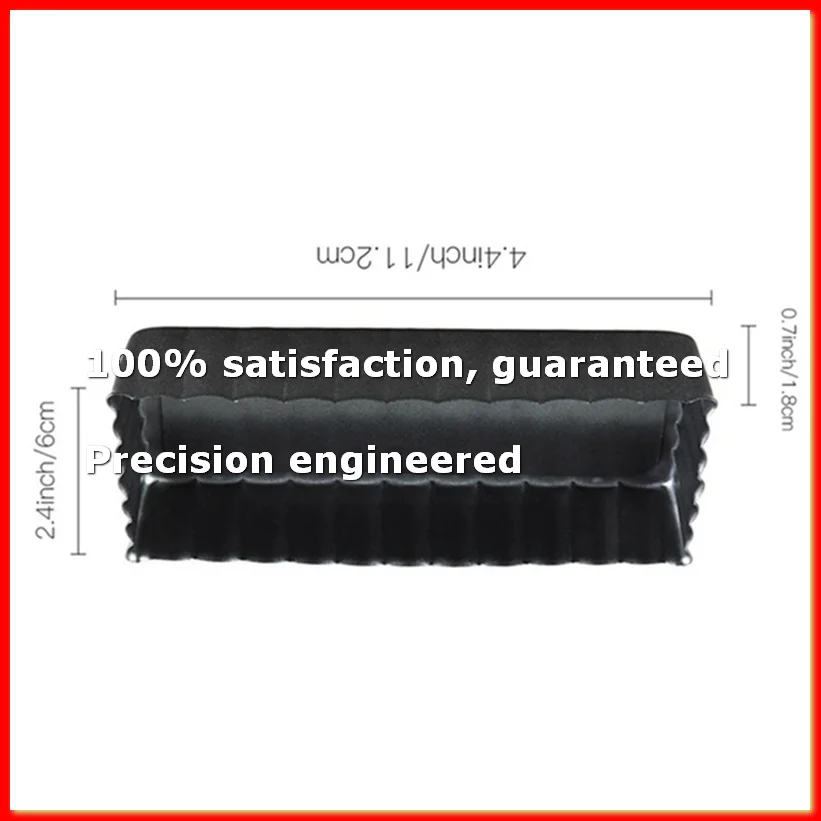 8 Pcs Non-Stick Quiche Tart Pans Rectangle with Removable Bottom,Fluted Tart Tin for Fruit Pie Cake Biscuit Baking-A09G