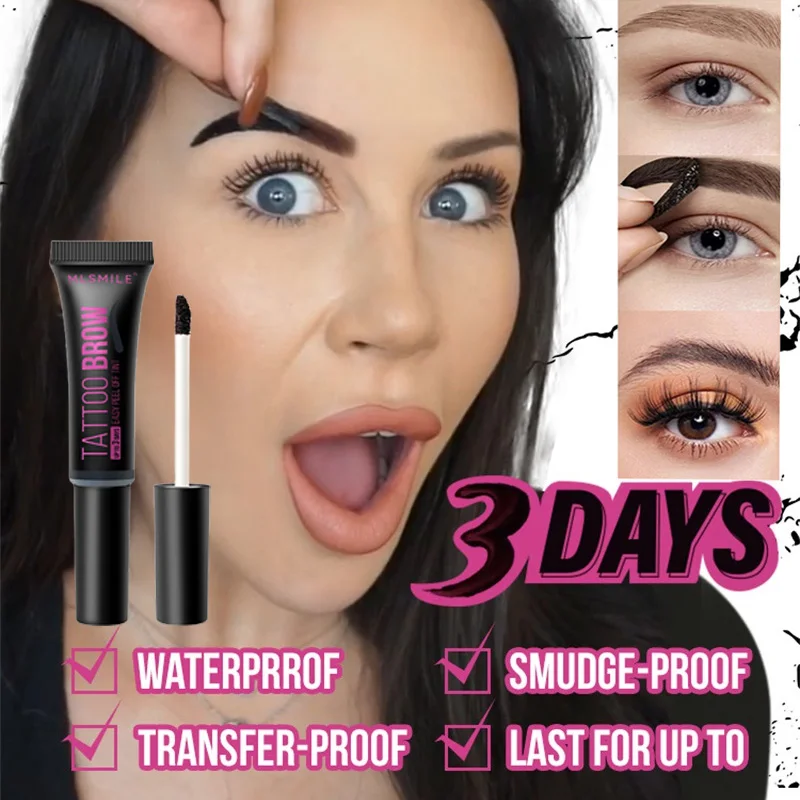 Reißende Augenbrauen Gel Make-up semi permanent wasserdicht natürliche lang anhaltende Tattoo Tönung schweiß fest Peel Off Dye Augenbrauen neu