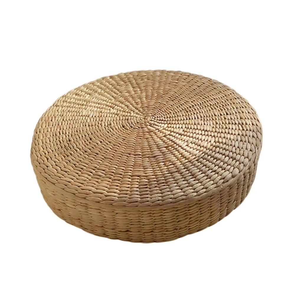 new-floor-pillow-eco-friendly-round-straw-cushion-hand-woven-tatami-floor-mat-yoga-tea-ceremony-meditation-pad-40cm