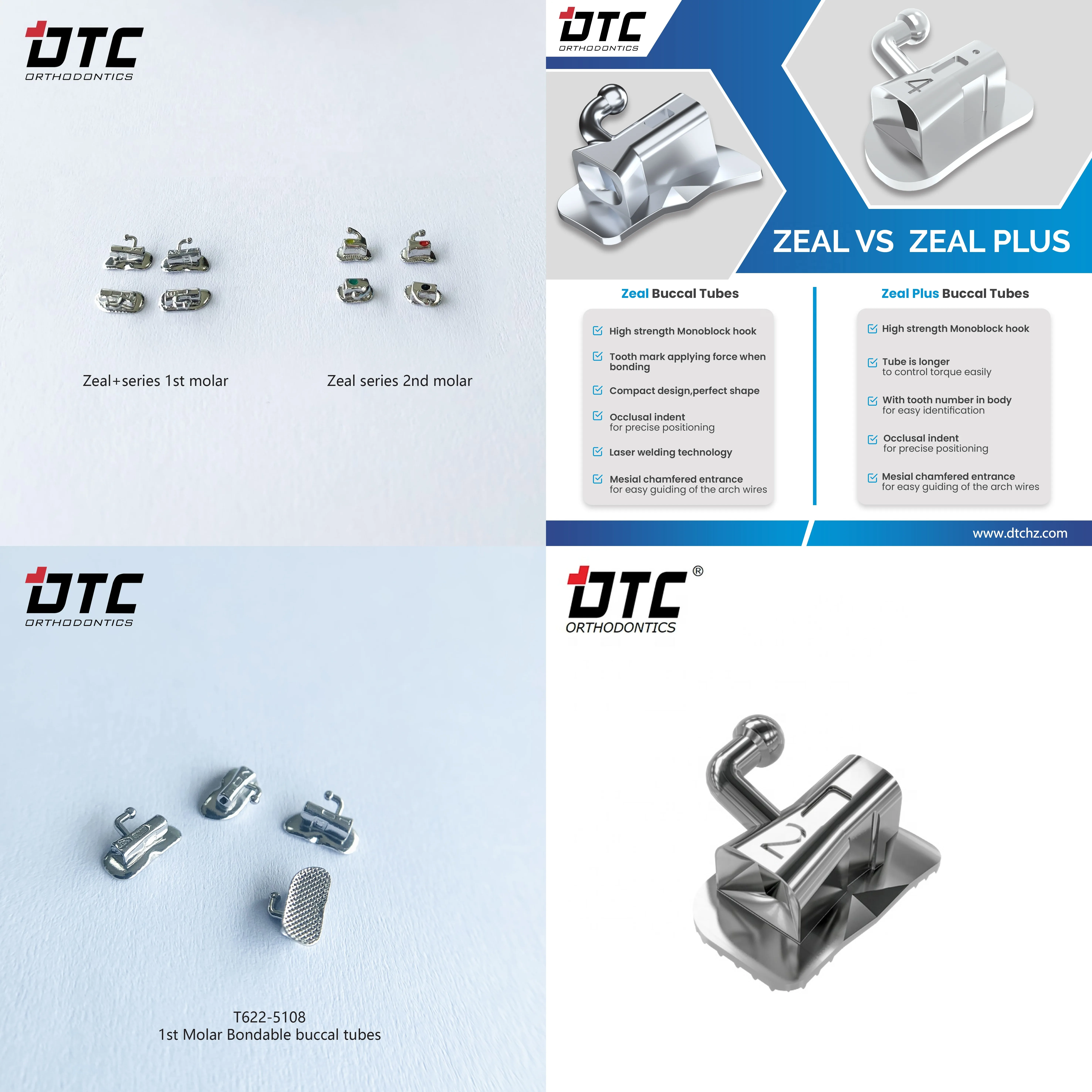 High Quality CE Certified Stainless Steel Orthodontic Buccal Tubes Edgewise Roth MBT 0.018 0.022 Slot Manual Operation