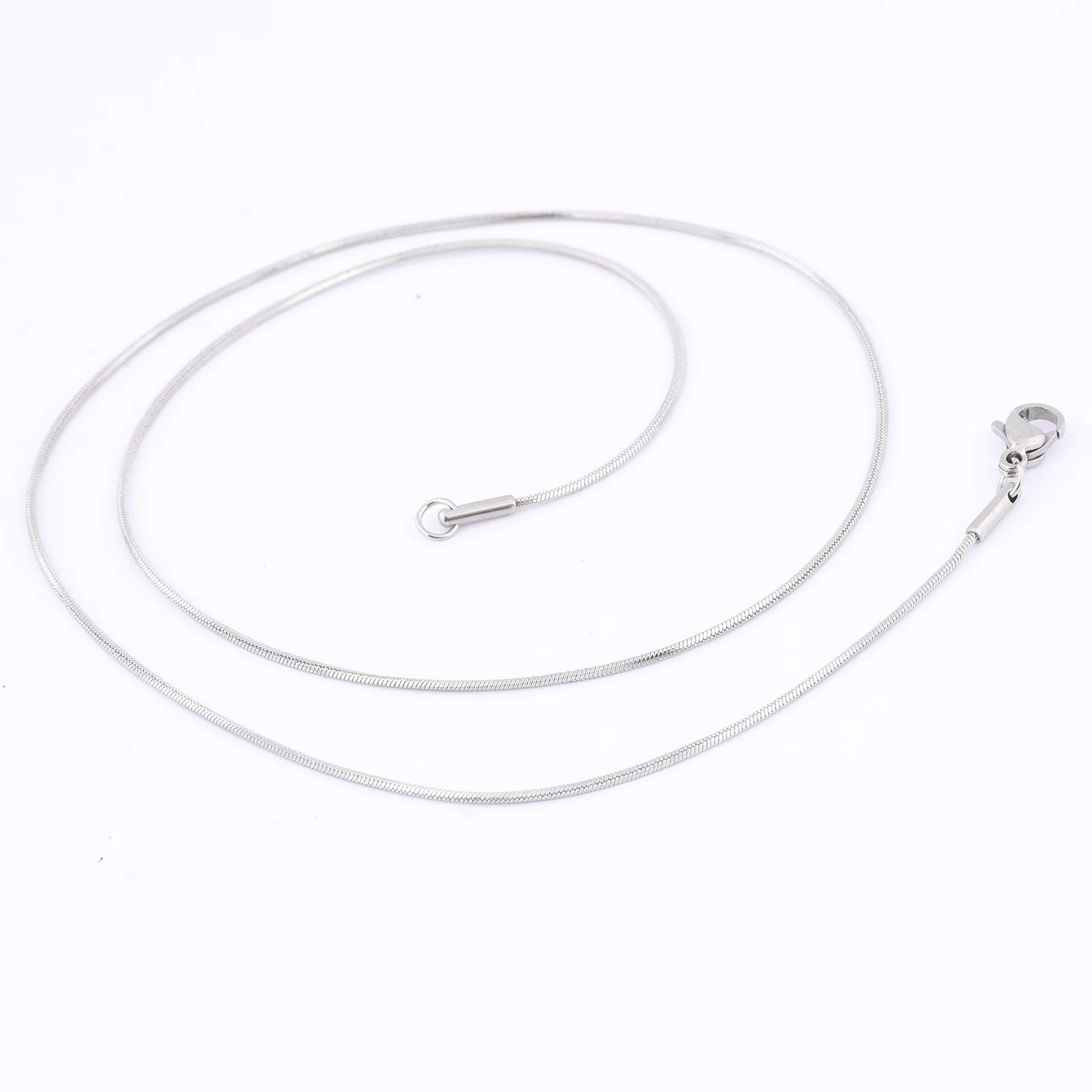 

5pcs Stainless Steel 1.2mm Thick 45cm Long Snake Chains For Jewelry Making Diy Pendant Necklace Accessories