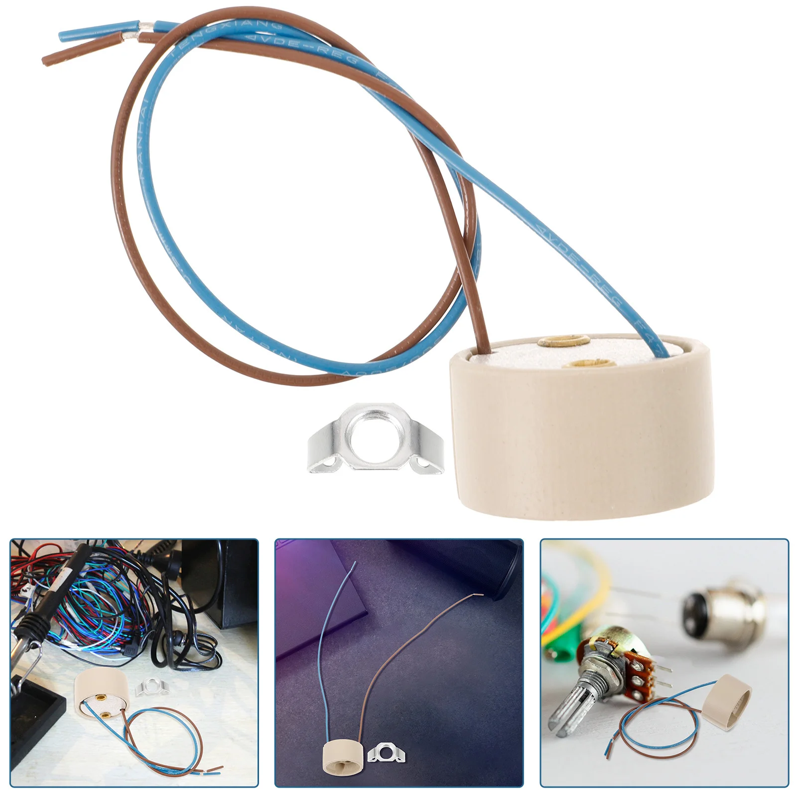 

Ceramic Lamp Holder Candelabra Socket Replacement Bulb Socket Adjustable Stand High Temperature Resistant Light