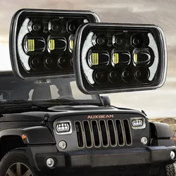 7X6inch Car Headlights with DRL Hi-Lo Beam 130W for Jeep Wrangler Cherokee XJ YJ MJ Comanche / Ford F250 Super Duty Driving Lamp