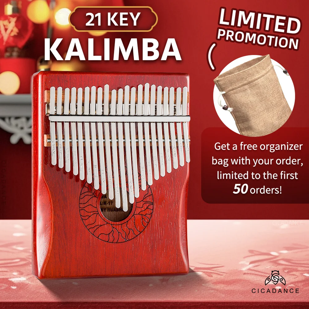 

Kalimba 21Keys Thumb Piano Wide Range Calimba Hollow Body With Learning Book Keyboard Musical Instrument Gift Mbira For Beginner