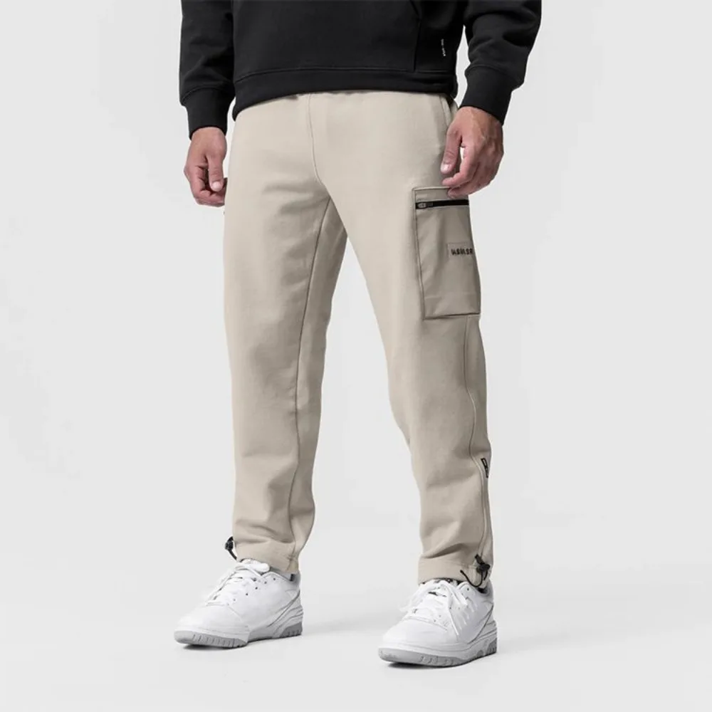 Extra Thickened Sweatpants Gym Invisible Open Crotch Outdoor Sex Casual Pants Men Loose Trousers Multi Pocket Training Trousers