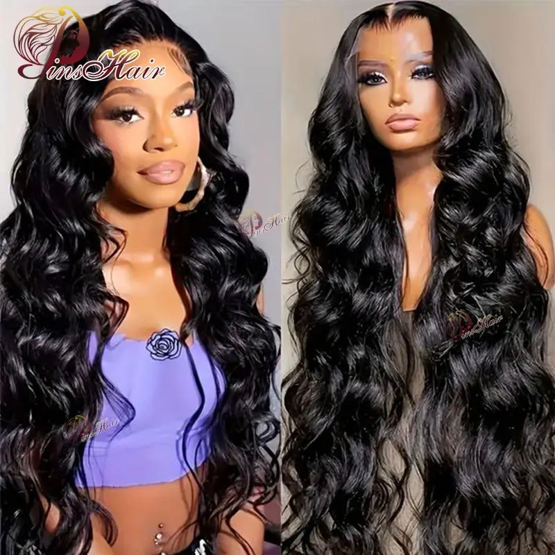 

180% Density Body Wave 13x6 Lace Front Human Hair Wig Brazilian Remy 13x4 Transparent Lace Wigs For Black Women 30 32 Inch