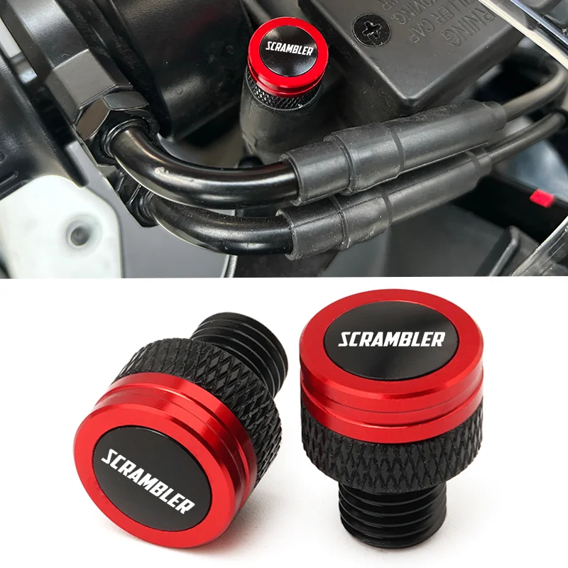 

For Ducati Scrambler 400 800 1100 Accessories Motorcycle 1Pair CNC Aluminum Mirror Hole Plug Screw M10X1.25
