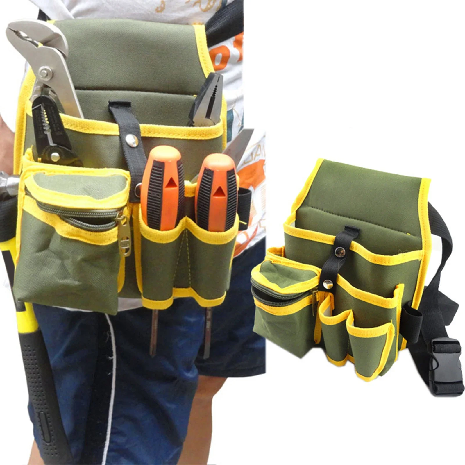 Oxford Cloth Tools Belt Bag Adjustable Professional Tool Pouch Storage Bag for Carpenter Gardener Screwdriver Tools Organizer
