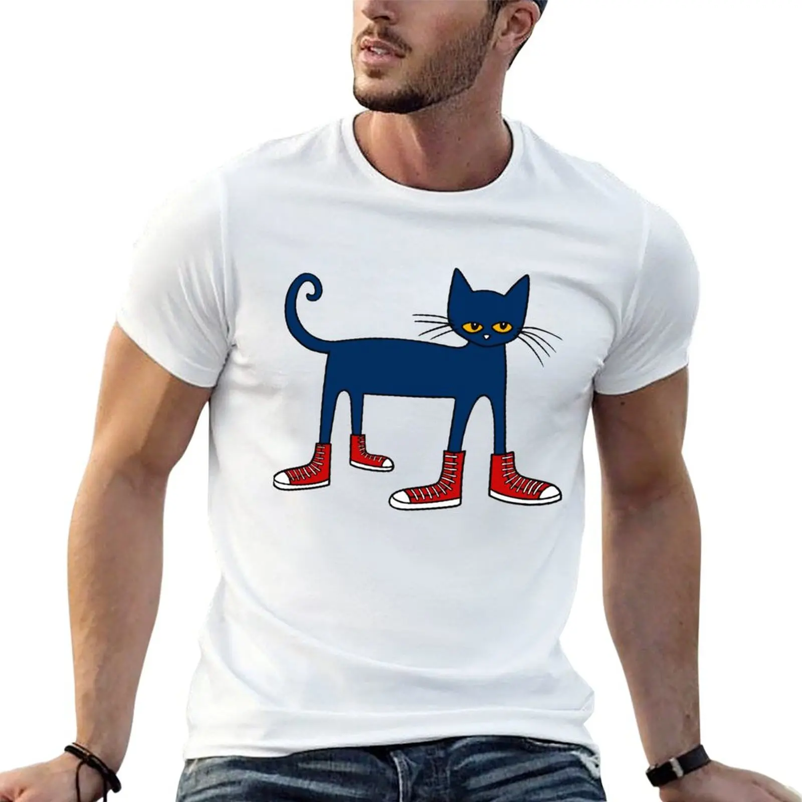 Pete the Cat Rocking in My School Shoes T-Shirt cheap stuff Blouse t shirt men 100℅ cotton