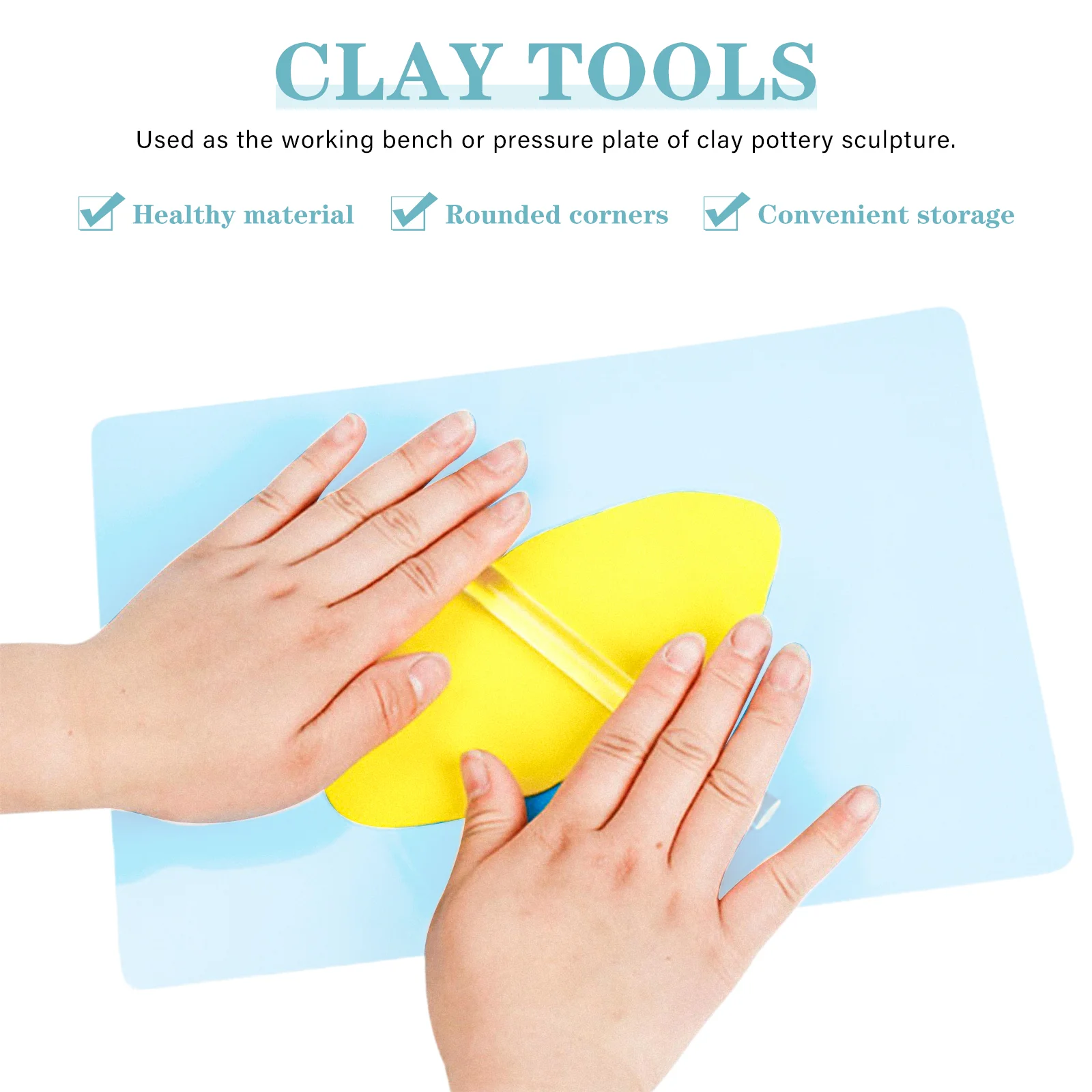 Clay Board Mat Pottery Pressure Plates Jewelry Sculpting Tool Child Tools Rotary