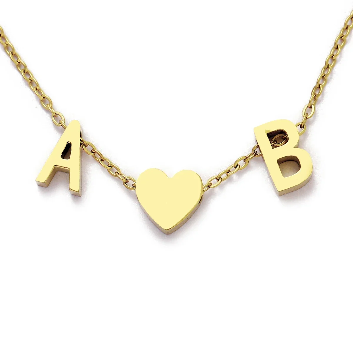 5pcs/Lot Stainless Steel A-Z Capital Letter DIY Charms English Name Alphabet Necklace Beads Women Necklace Making Jewelry