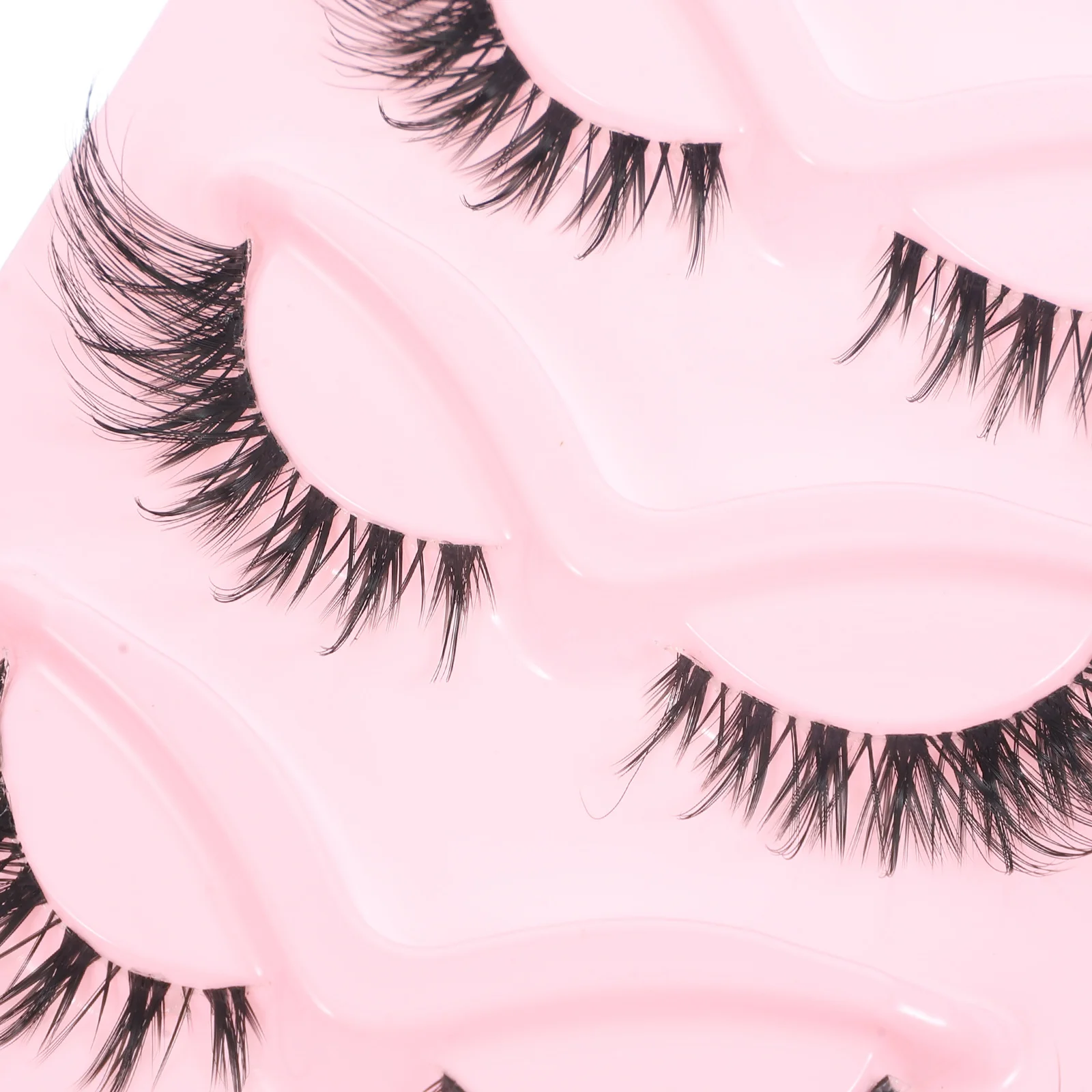 

5Pairs Fake Eyelashes Natural Look Lightweight Comfortable False Lash Strips Easy Use for Everyday Party Makeup Supplies Bulk