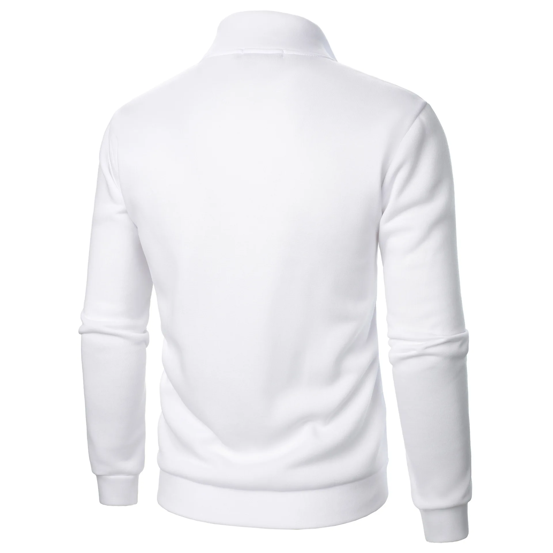 Frühling und Herbst Neuer Lässiger Hoodie mit Halbem Reißverschluss und Stehkragen, Trendiger Einfacher und Lockerer Oversize-Fleece-Hoodie für Herren – Detail 10