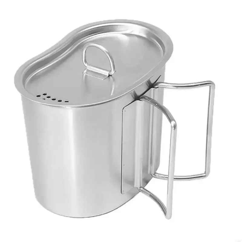 

Camping cups, folding handle backpack cups, 700ml stainless steel covered cups for outdoor camping hiking picnics.