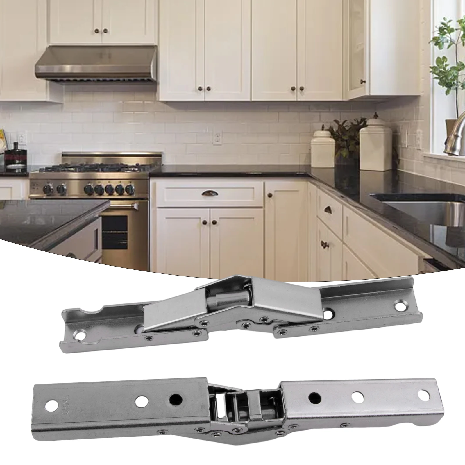 2PCS 90 Degree Self-Locking Folding Hinges Table Legs Brackets 180 Degree Flat Spring Countertop Support Folding Hinge Hardware