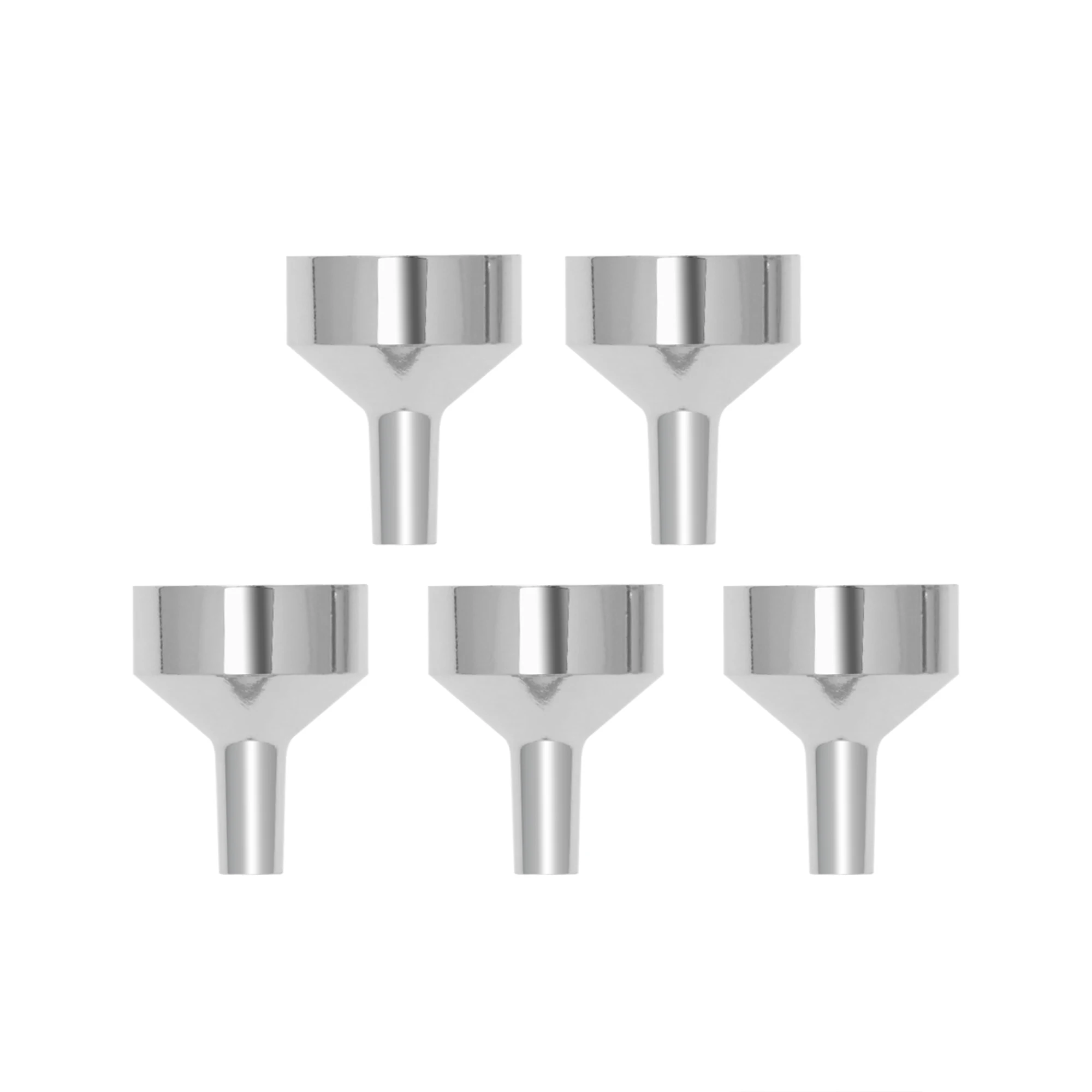 3pcs Small Silver Metal Funnels For Refill Perfume Diffuser Bottle Mini Liquid Oil Funnels Chemical Experiment Dispensing Tool