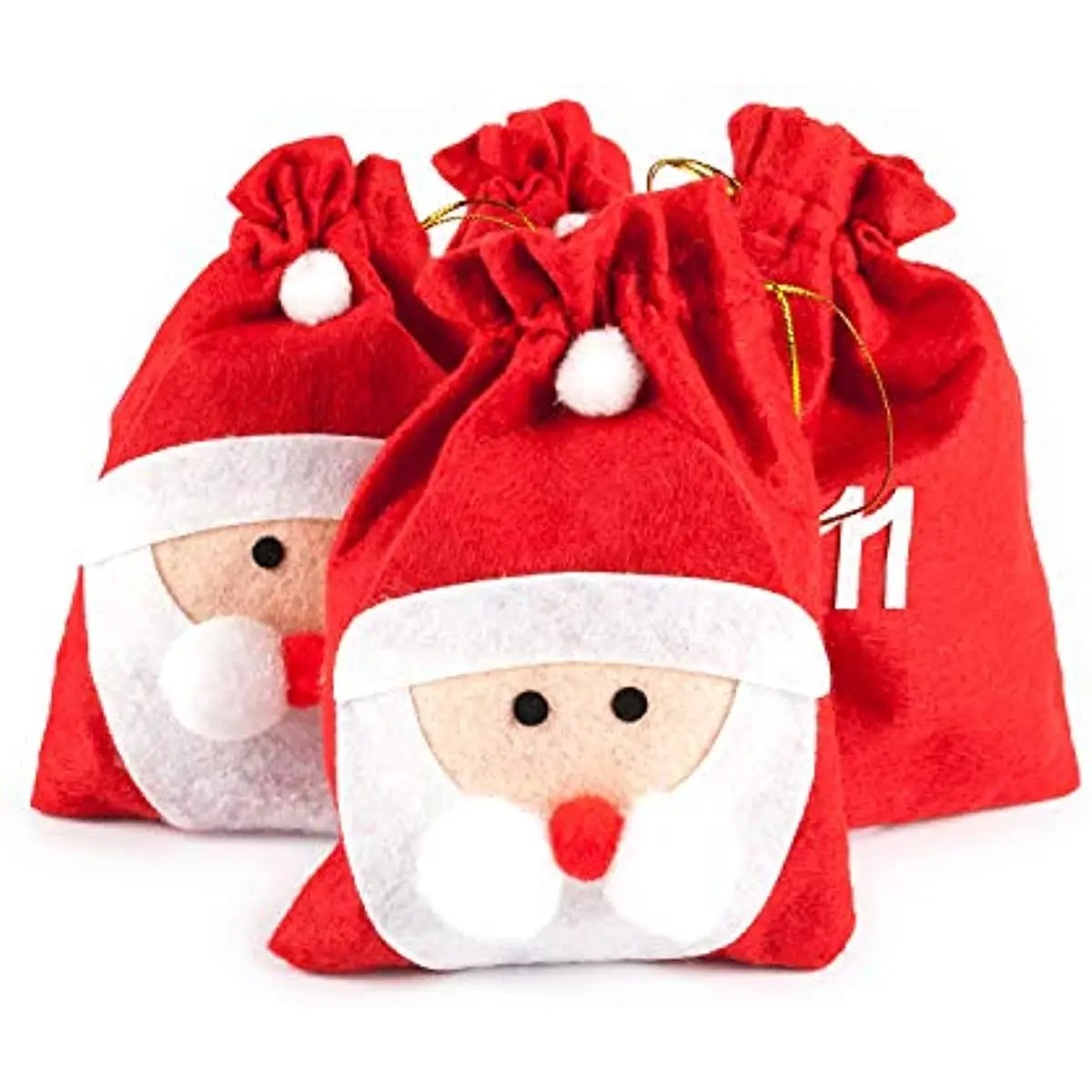 24PCS Santa Claus Gift Bag Saint Nicholas Arrival Gift Bag Candy Bag