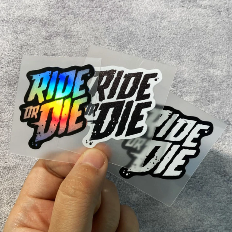 RIDE OR DIE Fahrrad-Aufkleber, Wasserdichter MTB-Rahmen-Oberrohr-Sticker, Kreative DIY-Vinyl-Dekoration für Mountainbike und Motorrad