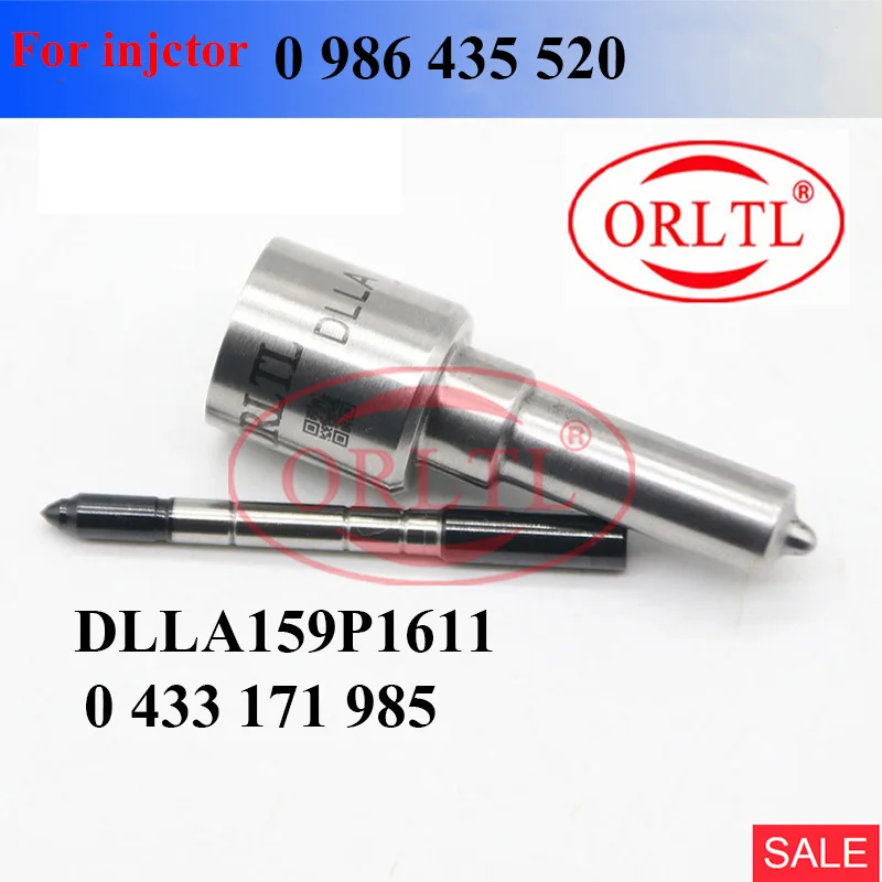 ORLTL DLLA159P1611 0 433 171 985 Diesel Parts Fuel Injector Nozzle DLLA 159P 1611 0433171985 for 0 986 435 520 0986435520