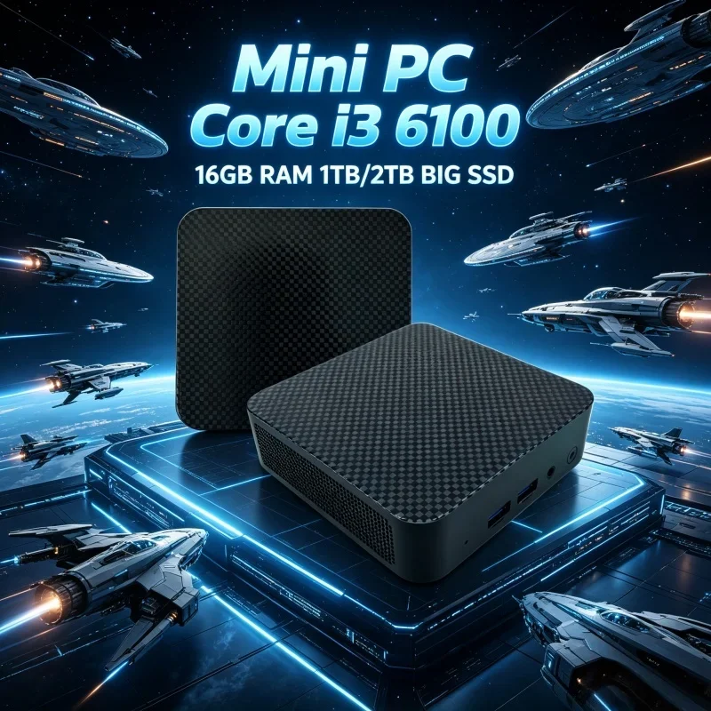 2026 Arrival Core i3 6100 BT5.2 WiFi6 Portable Mini PC Computer16GB RAM 1TB/2TB BIG SSD Gaming Computer  office Desktop