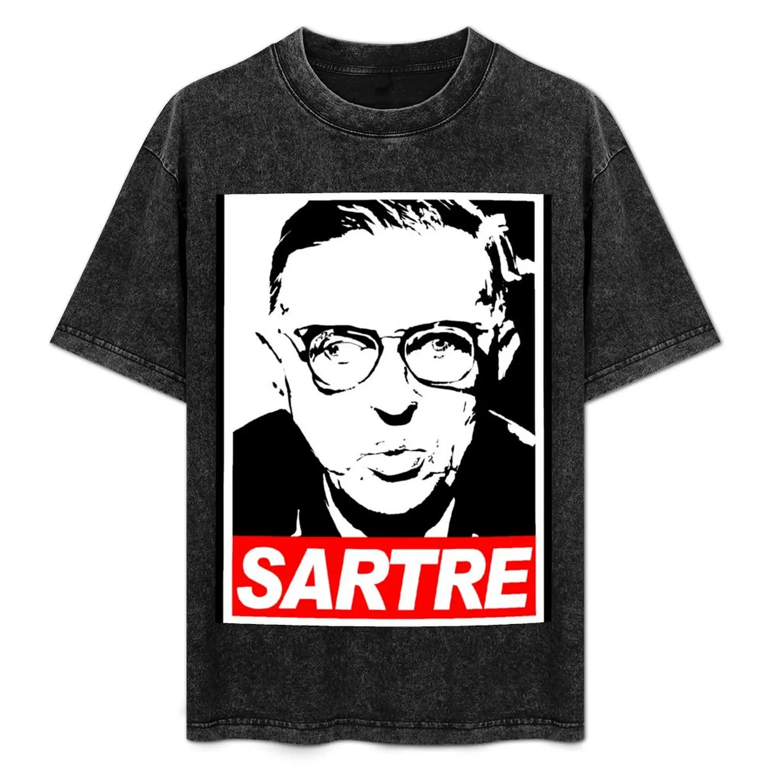 

Jean-Paul Sartre T-Shirt Fashion Letter Print T-Shirt