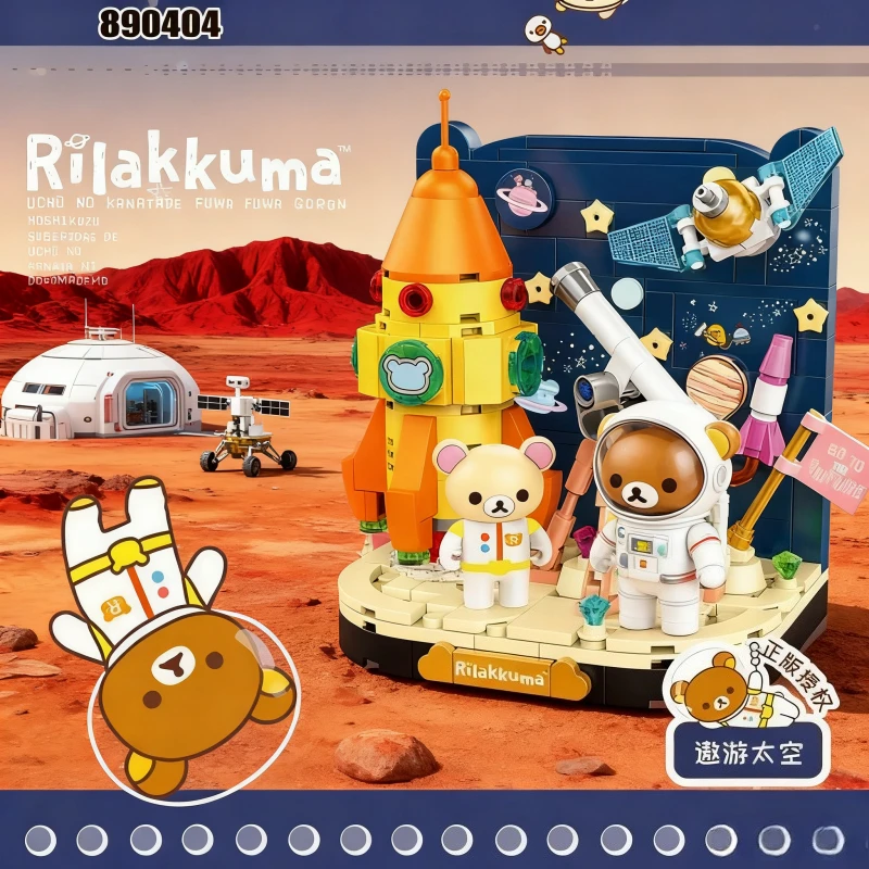 Ideas Inbrixx Kumamoto Bear French Tower Building Block Bricks Toy Creative Space Exploration Rocket Model Bricks Toy Kids Girl