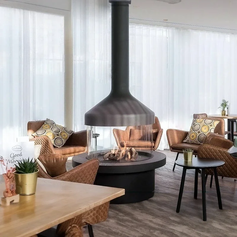 OEMHanging fireplace, electronic steam real fire wood-burning living room decoration, wood-burning home heating