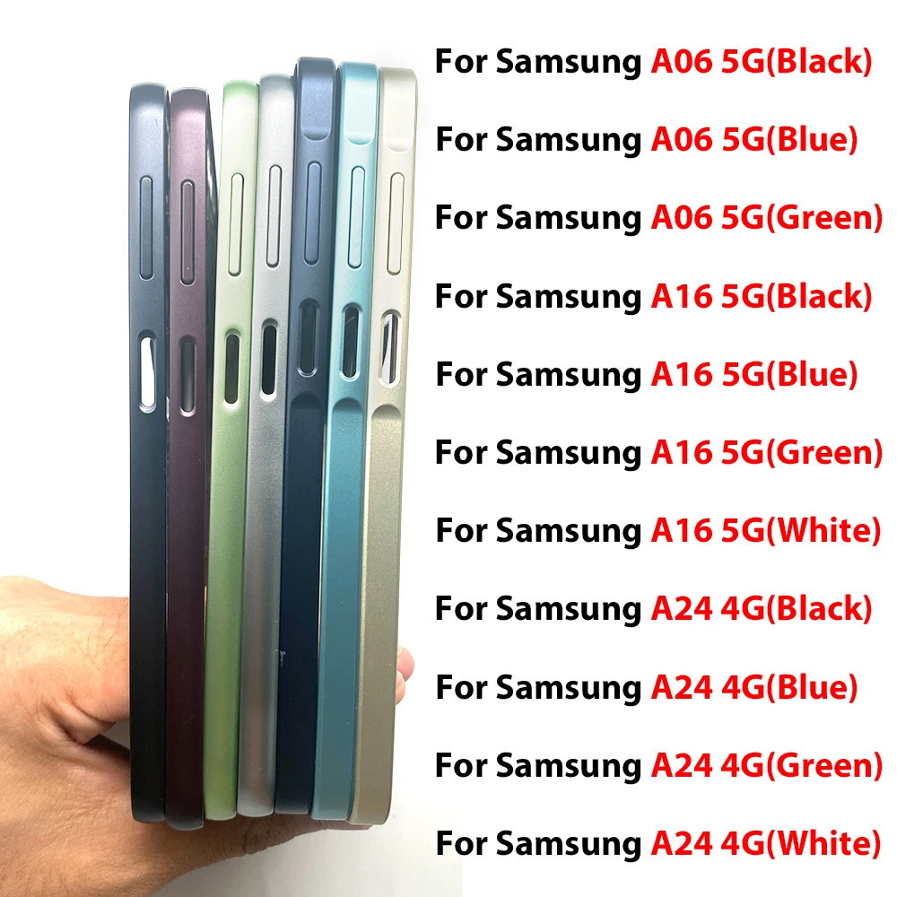 10Pcs/Lot Middle Housing Cover For Samsung A06 5G A16 5G A24 4G Phone Center Chassis Middle Frame Replacement Repair