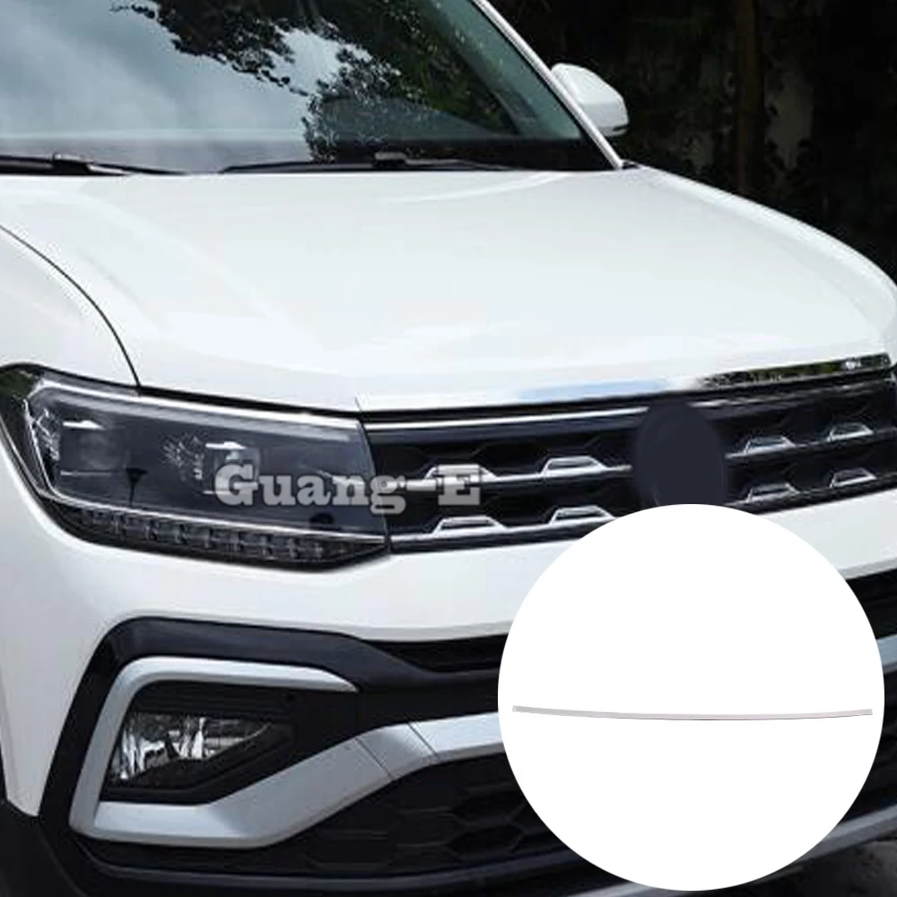 

Stainless Steel Front Engine Machine Grille Upper Lid Trim Stick Frame For Volkswagen VW T-cross Tcross 2019 2020 2021 2022 2023