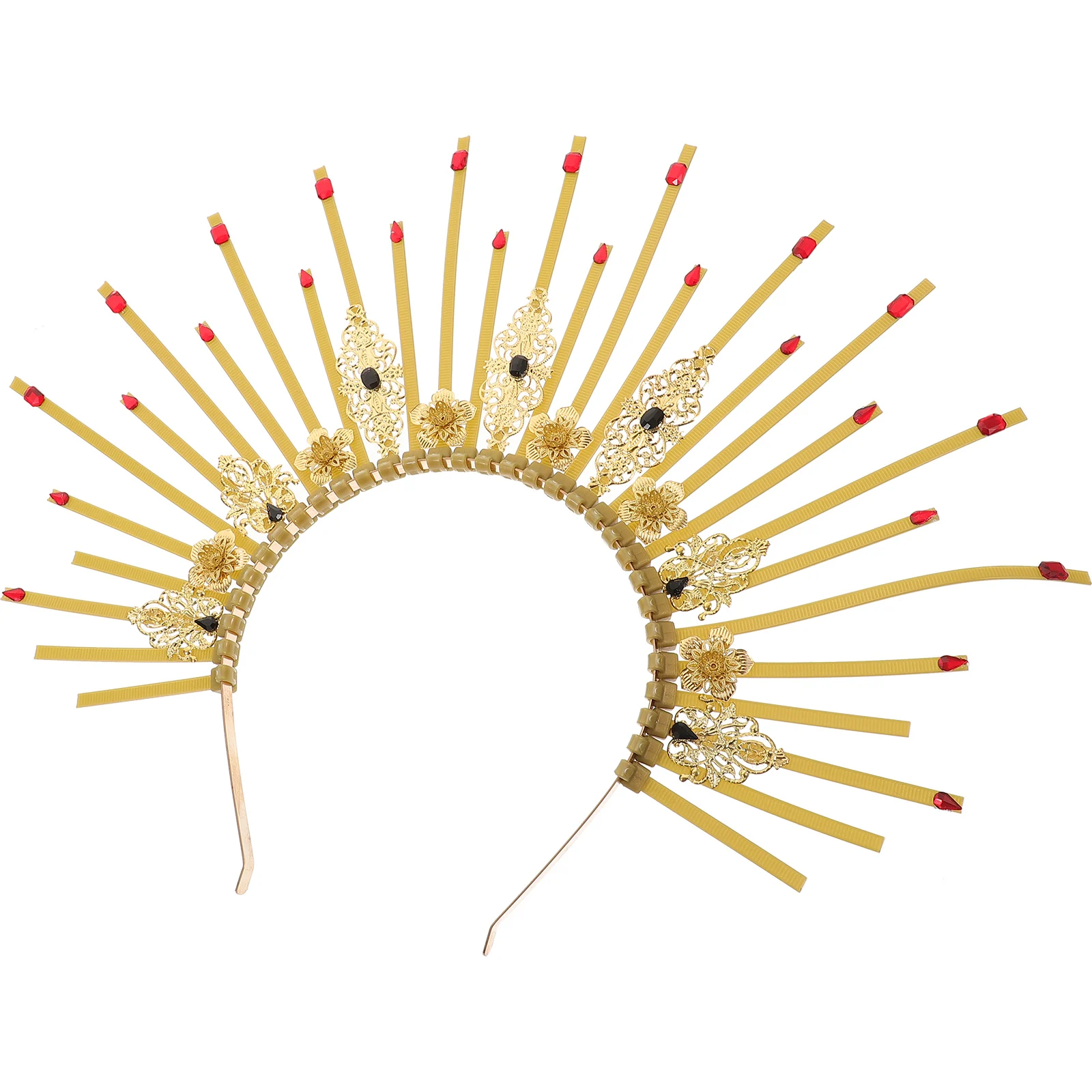 

Halloween Headb s Retro Hair for Women Adults Party Headdress Golden Color Comfortable Photo Prop Festive