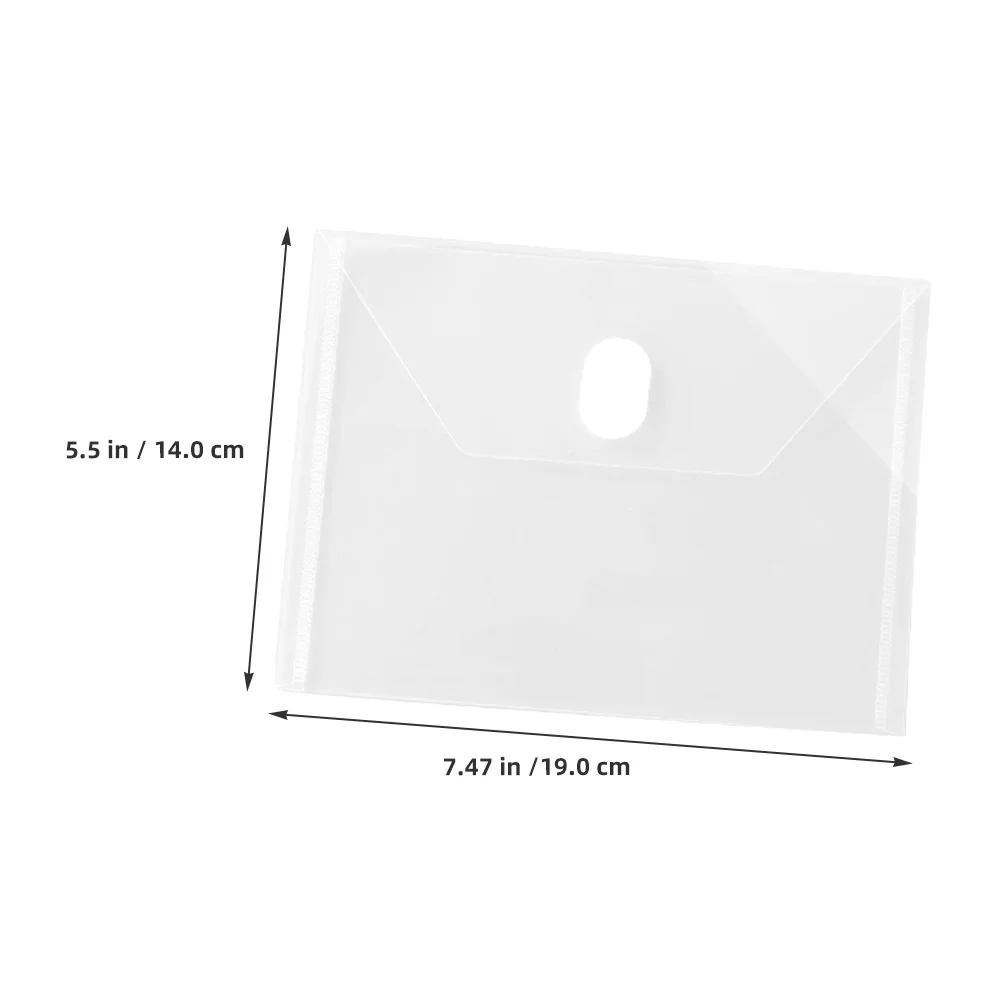 10 قطعة من البلاستيك الشفاف مغلف المستندات أكياس الملفات المنظم منتجات حفظ المستندات إيصالات أوراق ملف واضح