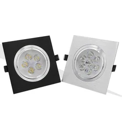 Możliwość przyciemniania kwadratowa lampa led 6w 10w 14w 12V 220V wpuszczana szafka żarówka kwadratowy reflektor do sufitu led sterownik do dekoracji wnętrz