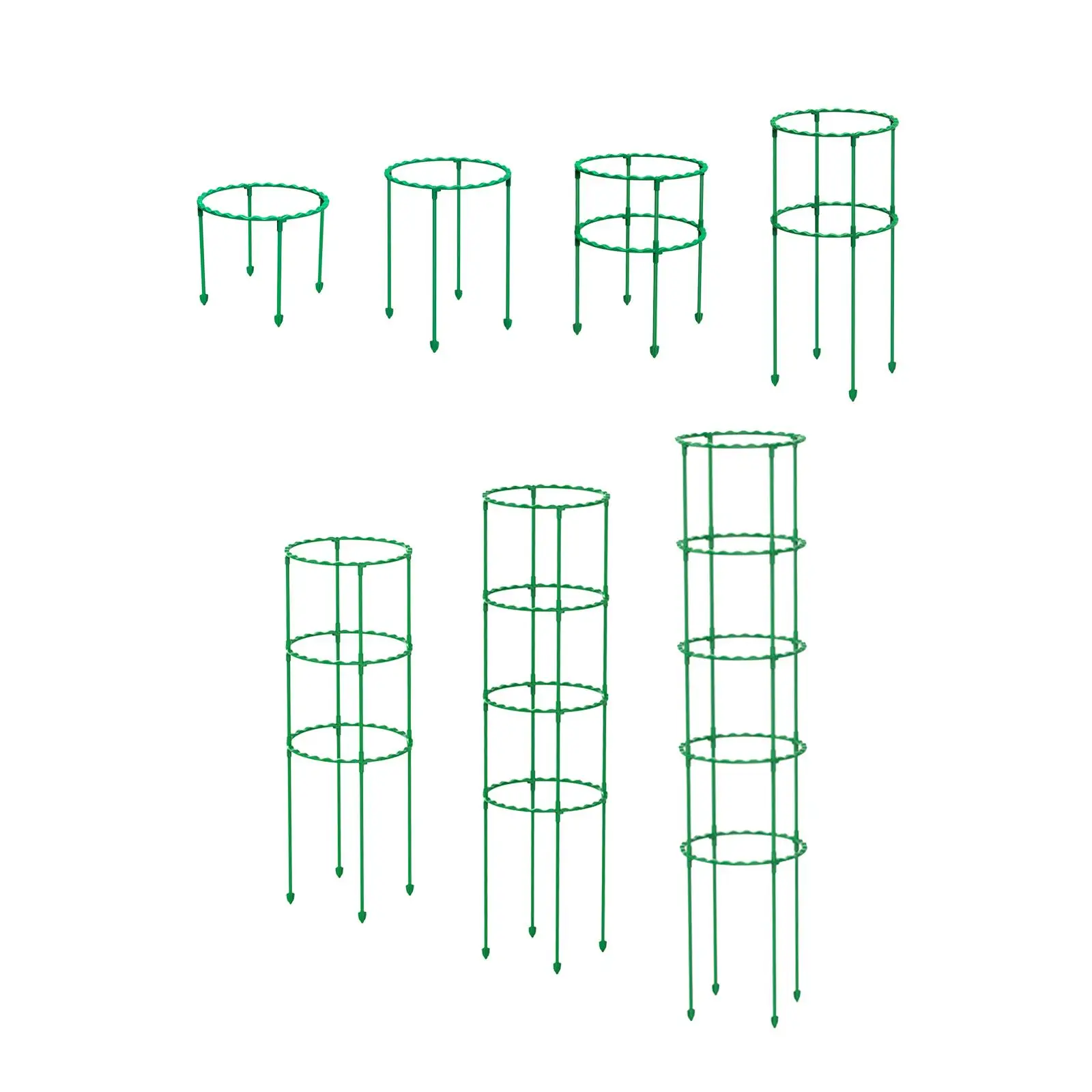 Anillos de soporte para plantas de jardín, marco de escalada, ensamblado multifuncional