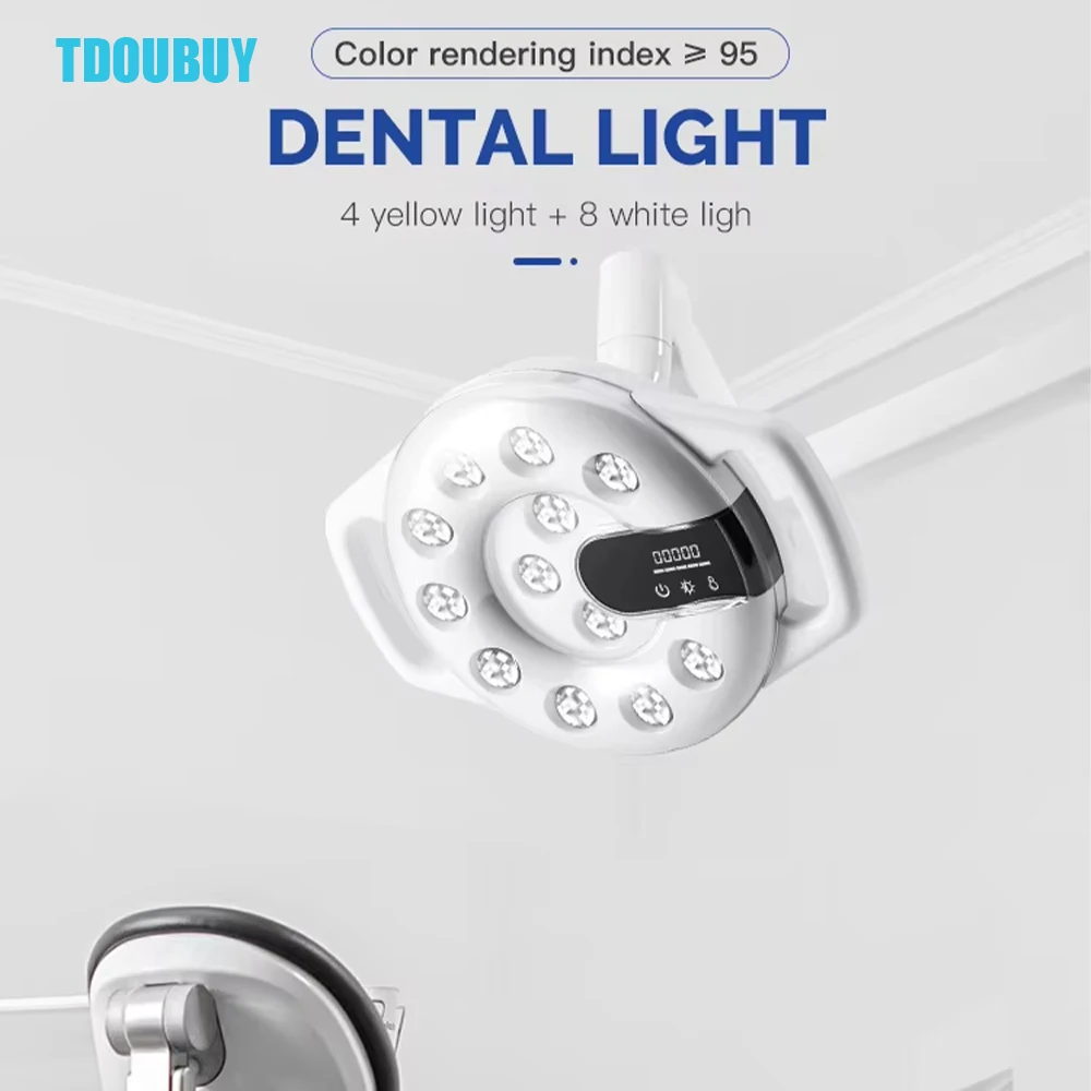 LED Ceiling Dental Surgical Operating Light - Shadowless High Brightness Lamp for Medical Clinic Beauty Salon Tattoo Pet Surgery