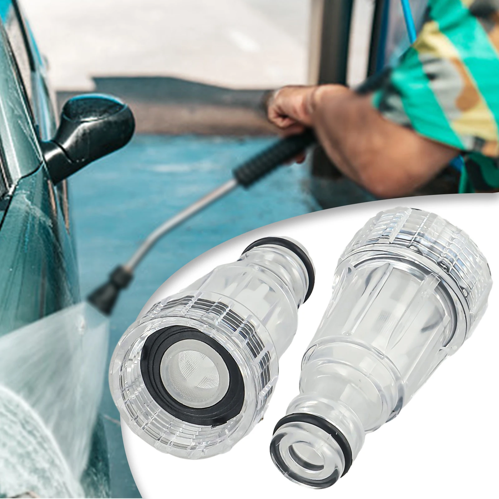 Car Clean Washer Water Filter Adapter Cleaning Connection High-Pressure Hose Pipe Quick Cleaning Machine Nozzle