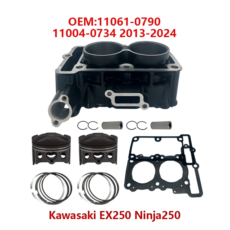 

STD 62mm 249cc Big Bore 67mm 291cc 13-24 Motorcycle Cylinder piston gasket Kit For Kawasaki EX250 Ninja250 ABS KLE250 ER250 Z250