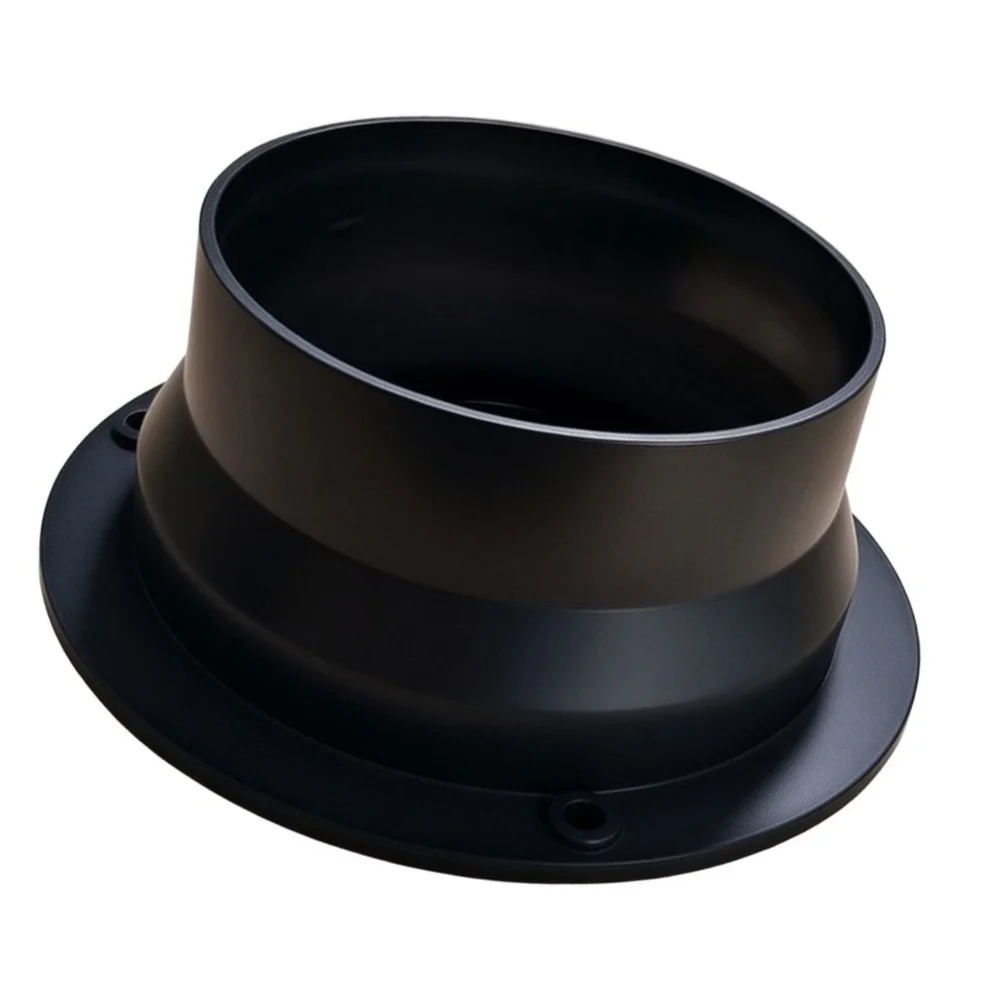 Square-Bottom Flange Ventilation Part for Coordinated Air Transport Between Round and Square Sections of HVAC Systems