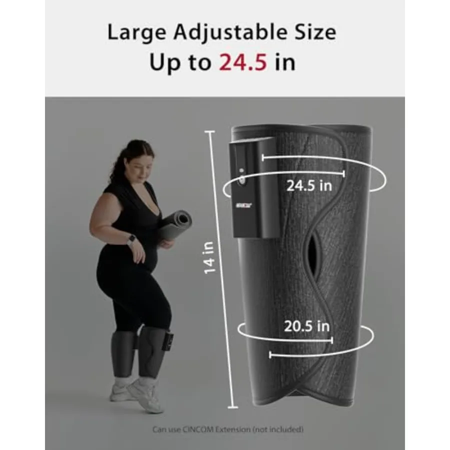 Massaggiatore per gambe senza fili con calore e compressione dell'aria per migliorare la circolazione e il sollievo dal dolore durante un lungo viaggio ricaricabile Ca