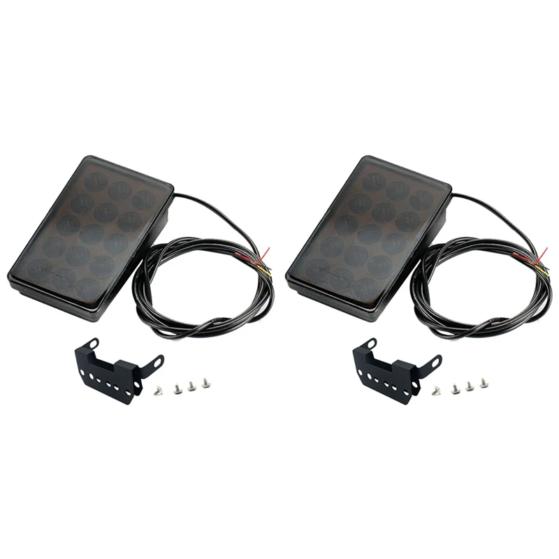 2X LED Car Brake Light 15LED F1 Style Universal Shell Pilot Light Car Rear Spoiler LED Brake Tail Light Black Shell