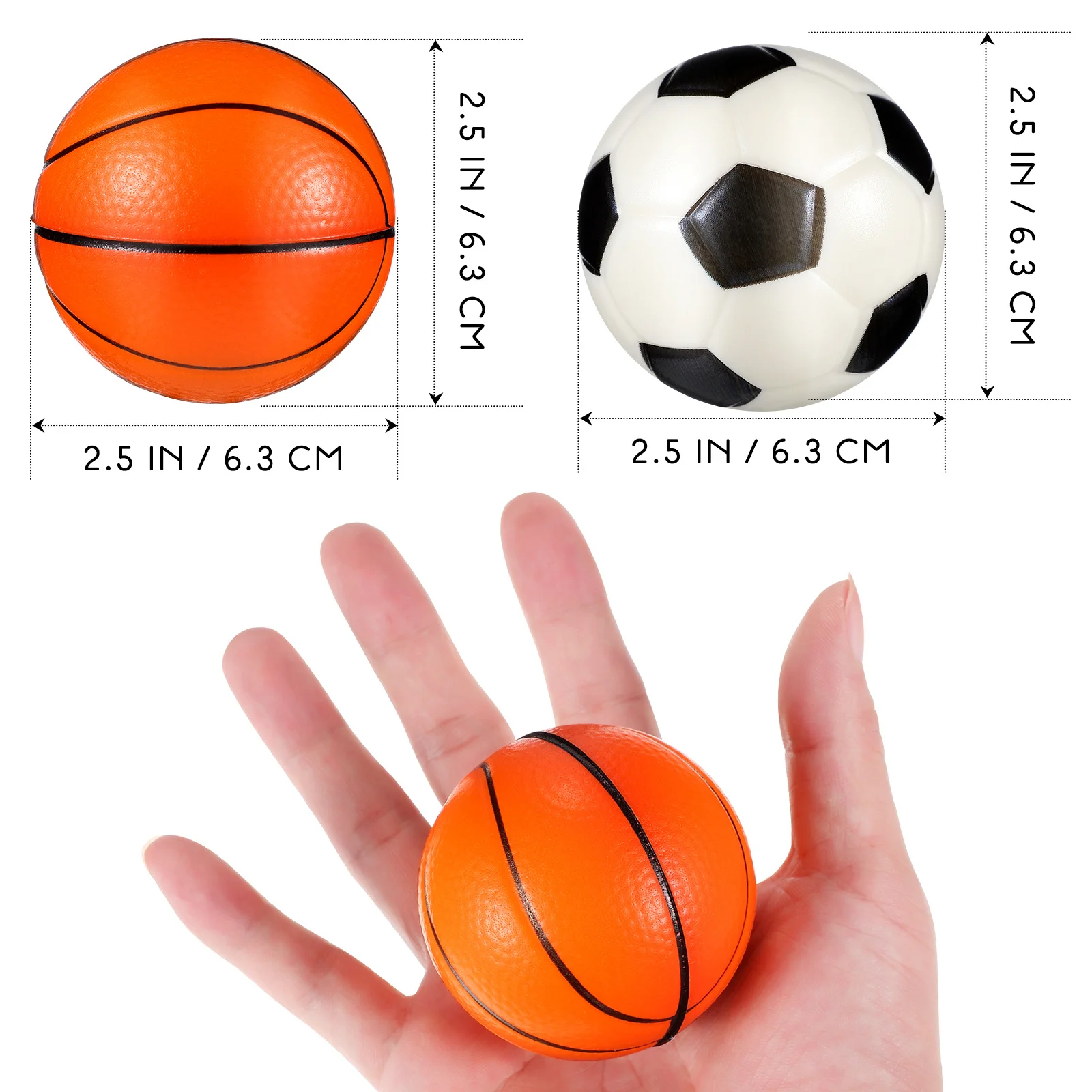 12Pcs PU Stress Balls Sports Shape Squeeze Balls Stress Relief for Adults Kids Party Favors Squeeze Toys Sports Party Favors
